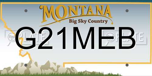 G21MEB Montana License Plate