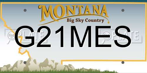G21MES Montana License Plate