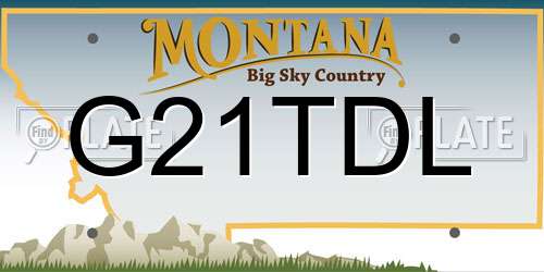 G21TDL Montana License Plate