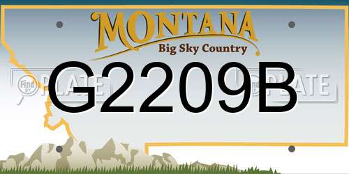 G2209B Montana License Plate