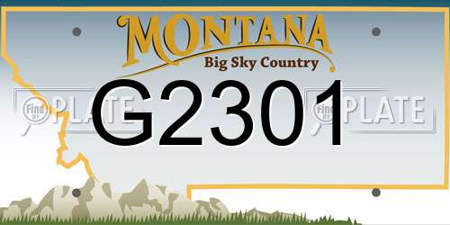 G2301 Montana License Plate