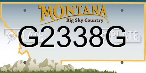 G2338G Montana License Plate