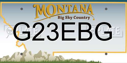 G23EBG Montana License Plate