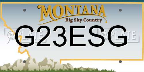 G23ESG Montana License Plate