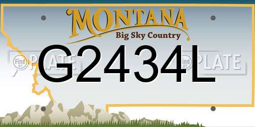 G2434L Montana License Plate