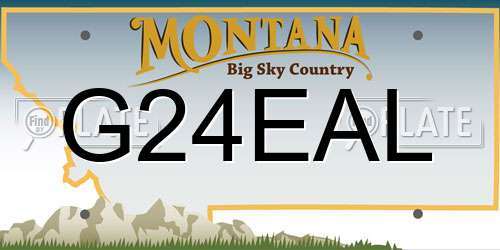 G24EAL Montana License Plate