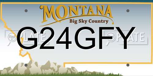 G24GFY Montana License Plate