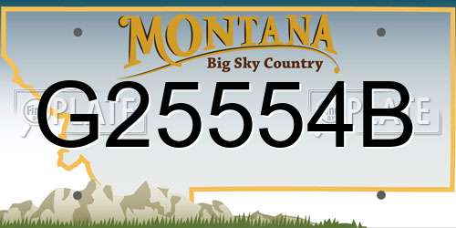 G25554B Montana License Plate