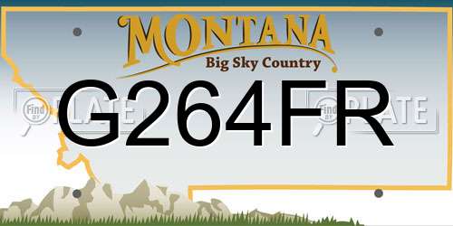 G264FR Montana License Plate