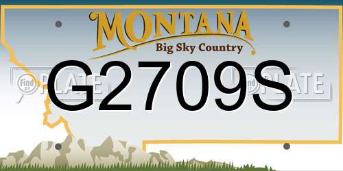 G2709S Montana License Plate
