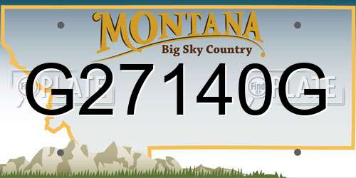 G27140G Montana License Plate