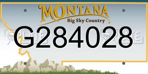 G284028 Montana License Plate