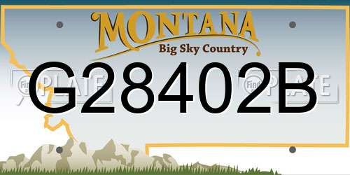 G28402B Montana License Plate