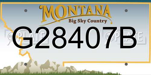 G28407B Montana License Plate