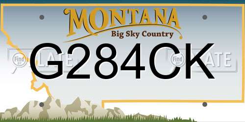G284CK Montana License Plate