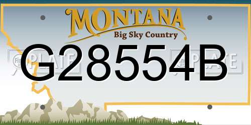 G28554B Montana License Plate