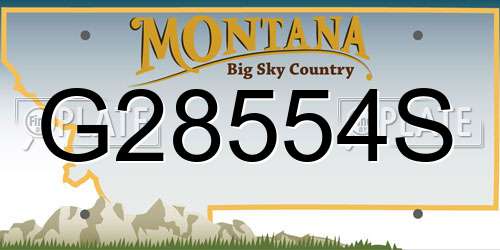 G28554S Montana License Plate