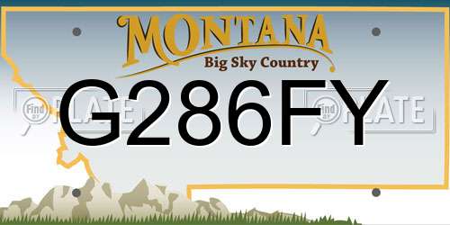 G286FY Montana License Plate