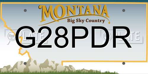 G28PDR Montana License Plate