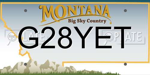 G28YET Montana License Plate