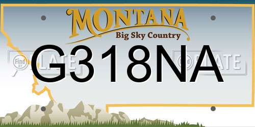 G318NA Montana License Plate