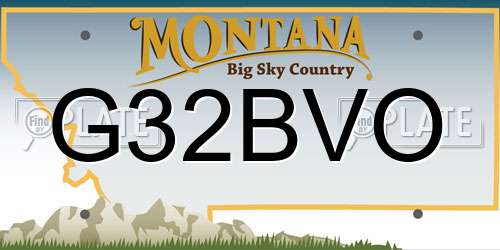 G32BVO Montana License Plate