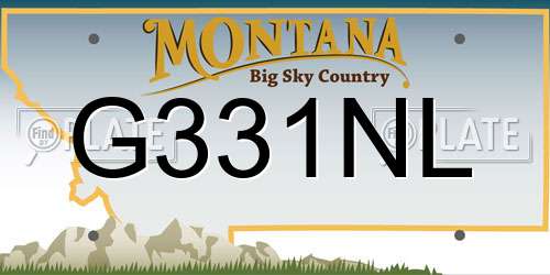 G331NL Montana License Plate