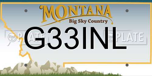 G33INL Montana License Plate