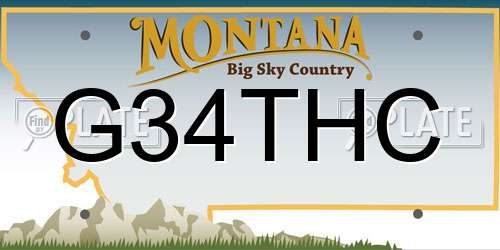 G34THC Montana License Plate
