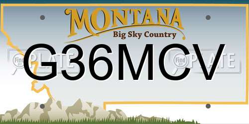 G36MCV Montana License Plate