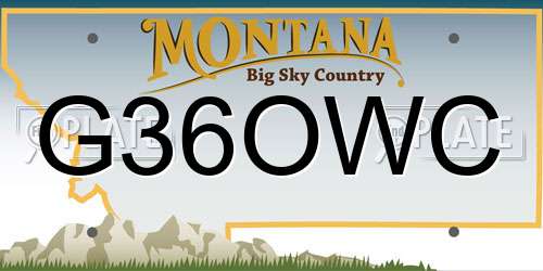 G36OWC Montana License Plate