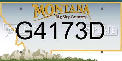 G4173D Montana License Plate