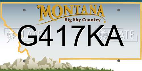 G417KA Montana License Plate