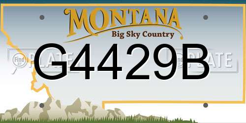 G4429B Montana License Plate