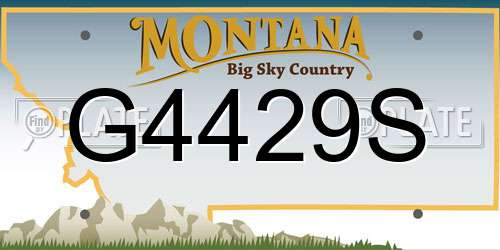 G4429S Montana License Plate