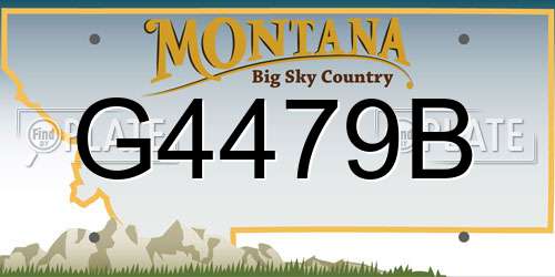 G4479B Montana License Plate