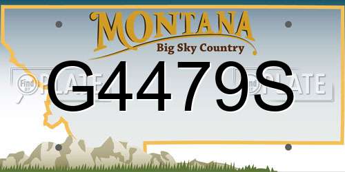 G4479S Montana License Plate