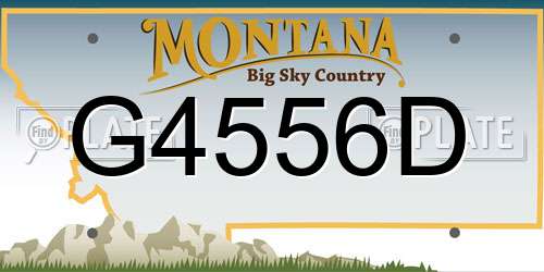 G4556D Montana License Plate