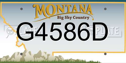G4586D Montana License Plate
