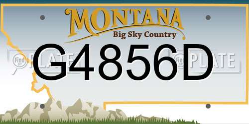 G4856D Montana License Plate