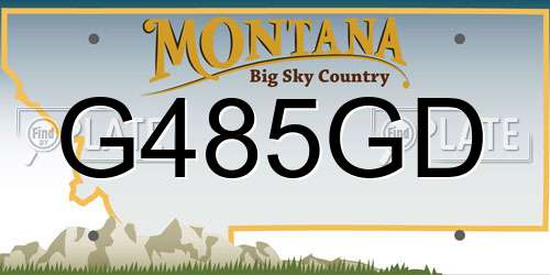 G485GD Montana License Plate