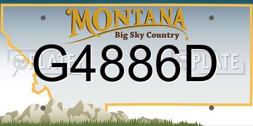 G4886D Montana License Plate