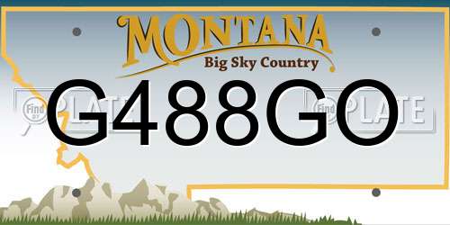 G488GO Montana License Plate