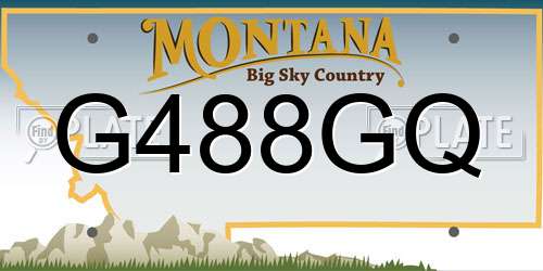 G488GQ Montana License Plate