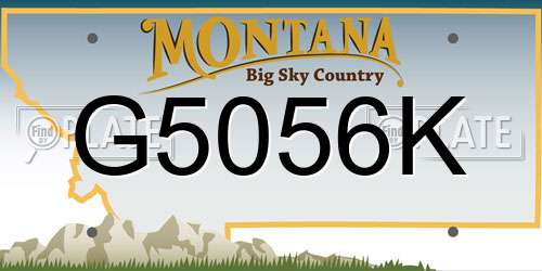 G5056K Montana License Plate