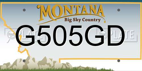G505GD Montana License Plate