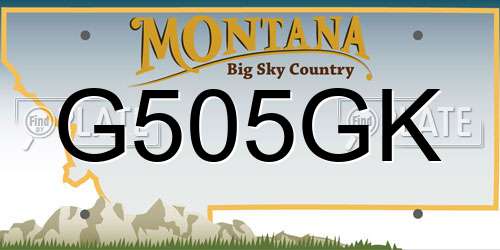 G505GK Montana License Plate