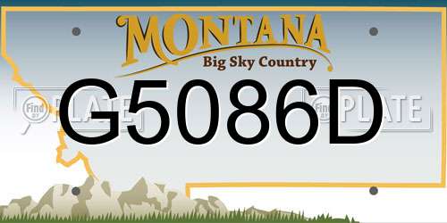G5086D Montana License Plate