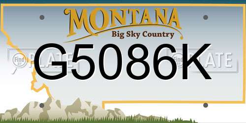 G5086K Montana License Plate