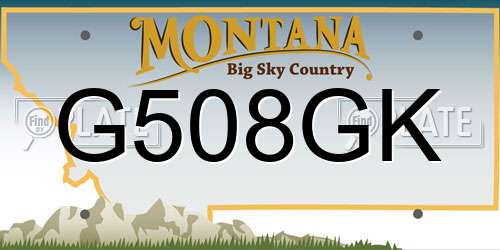 G508GK Montana License Plate